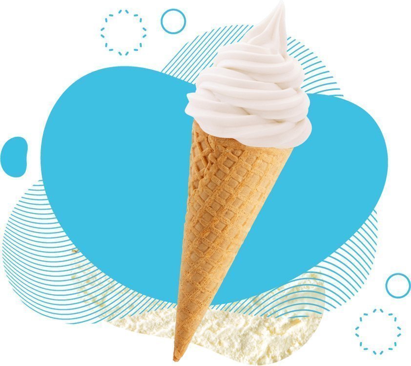 Vanilla ice cream cone